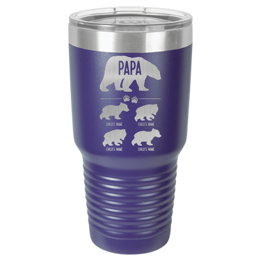 Papa Bear w/ 4 Cubs 30oz Ringneck Tumbler